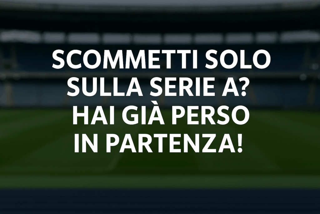 Scommettere solo su Serie A è un errore che porta a perdere sempre