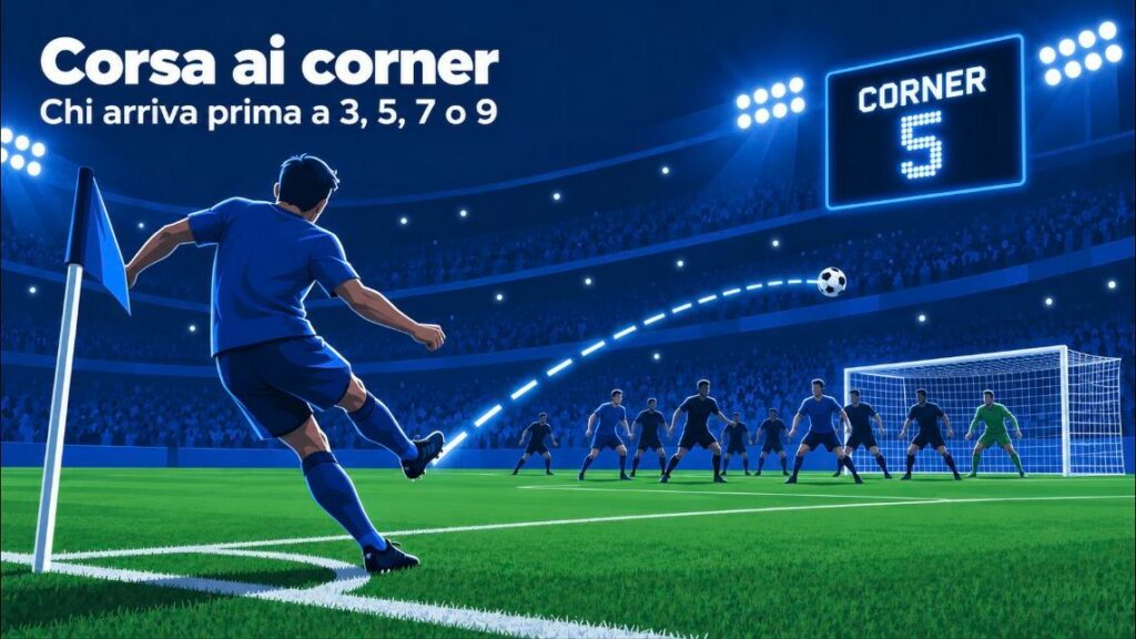 Corsa ai corner: chi arriva prima a 3, 5, 7 o 9 calci d'angolo