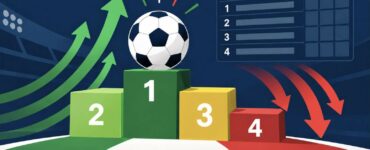 Podio stilizzato 1-2-3-4 con pallone: cosa succede all'Italia in Nations League in base alla posizione nel girone