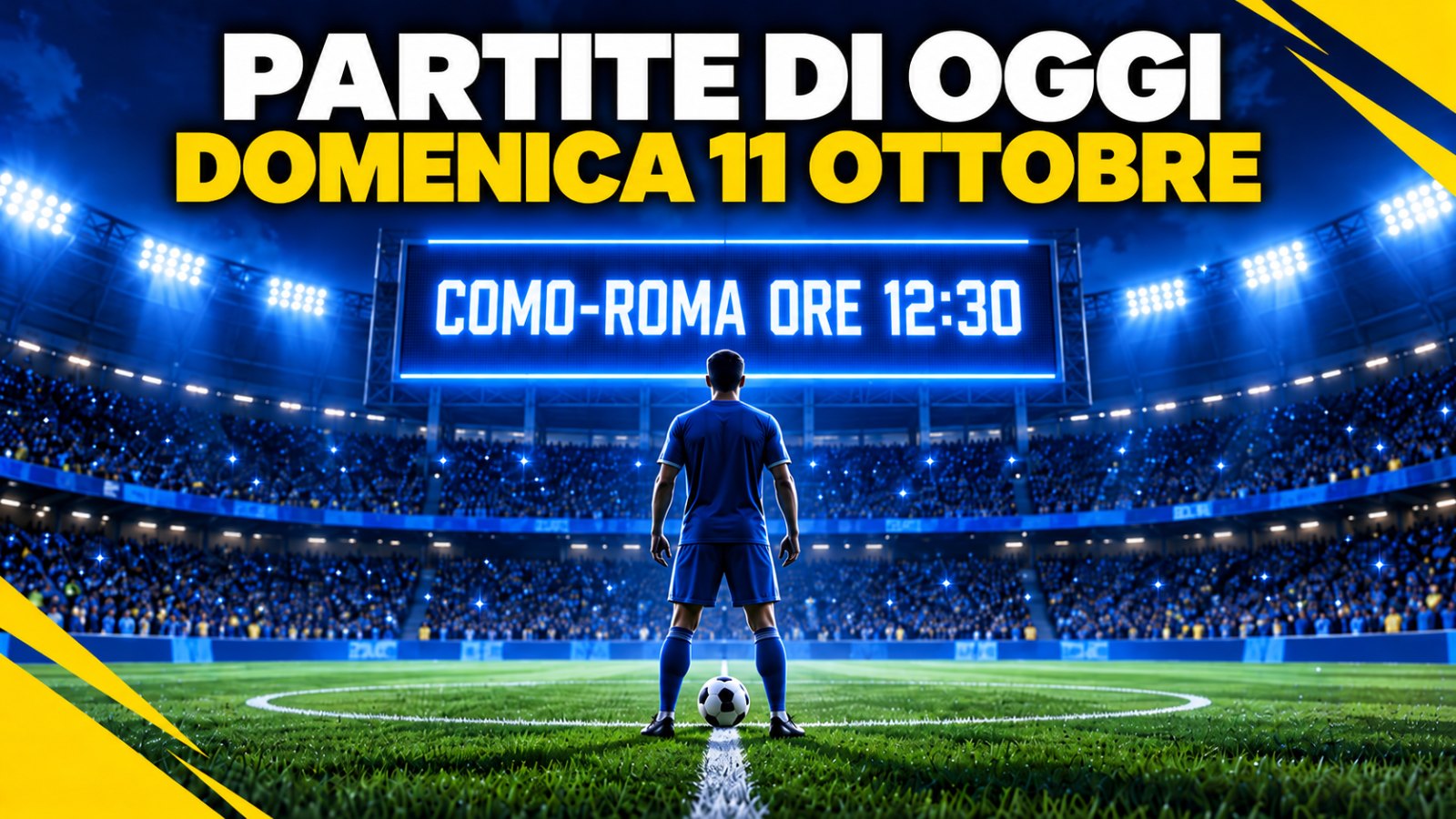 Partite di oggi 11 ottobre: Como-Roma a pranzo e la Serie A, quote e pronostici