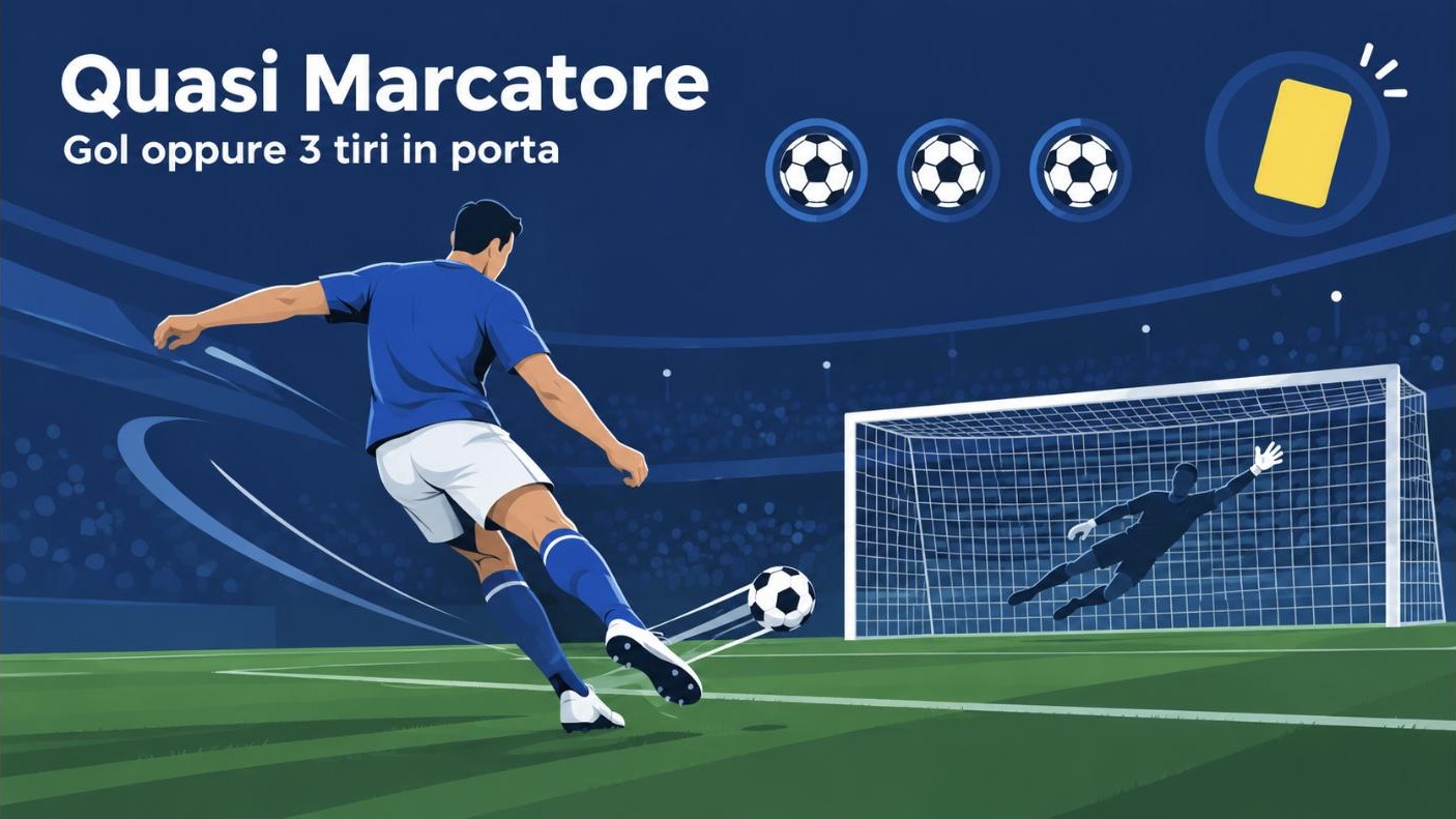Quasi Marcatore: gol oppure almeno 3 tiri in porta