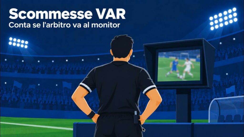 Scommesse VAR: conta se l'arbitro va al monitor