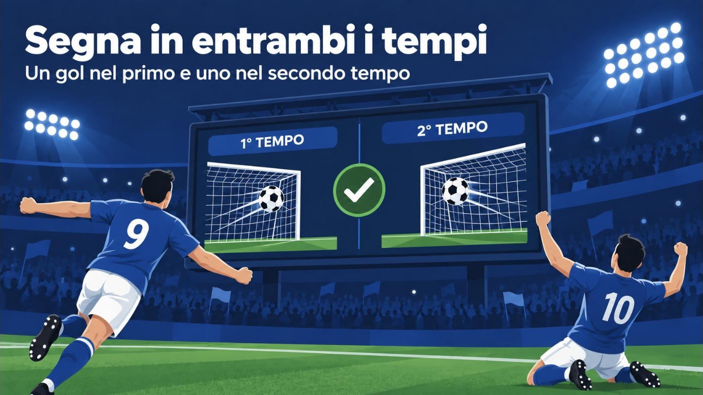 Segna in entrambi i tempi: un gol nel primo e uno nel secondo tempo