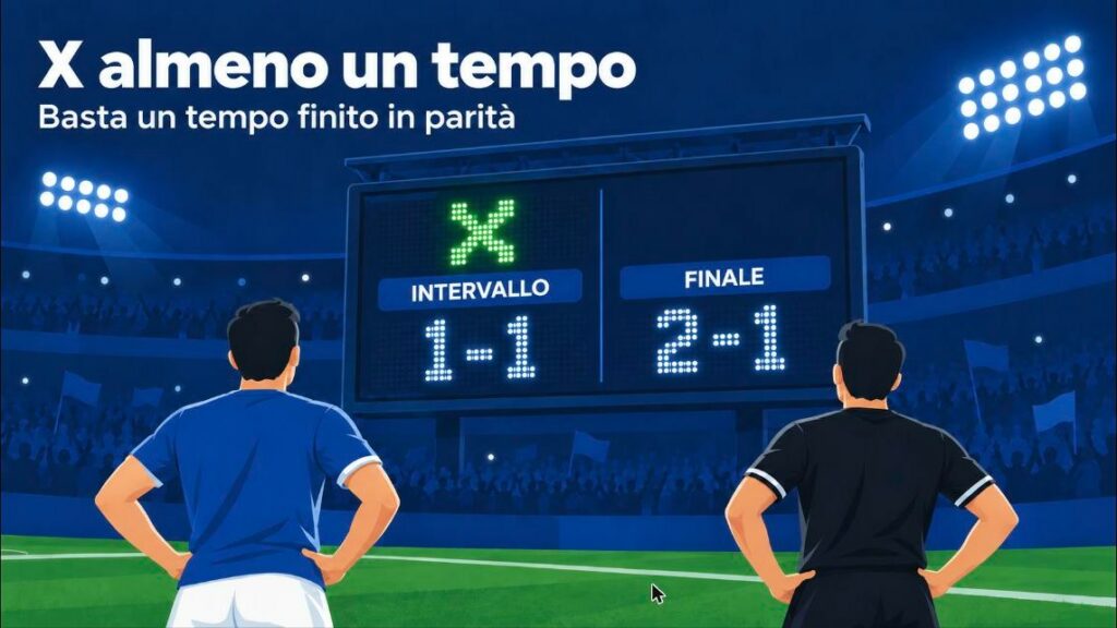 X almeno un tempo: basta un tempo finito in parità